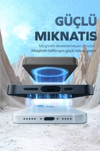 Woyax All In Magsafe Powerbank 10.000mAh 20W Hızlı Taşınabilir Şarj Cihazı Saat Kulaklık iPhone Android
