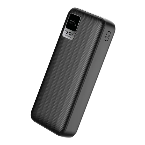 S-link G230 20000mAh Micro+Type-C+USB PD20W+QC3.0 18W Siyah LCD Taşınabilir Pil Şarj Cihazı Powerbank — detay
