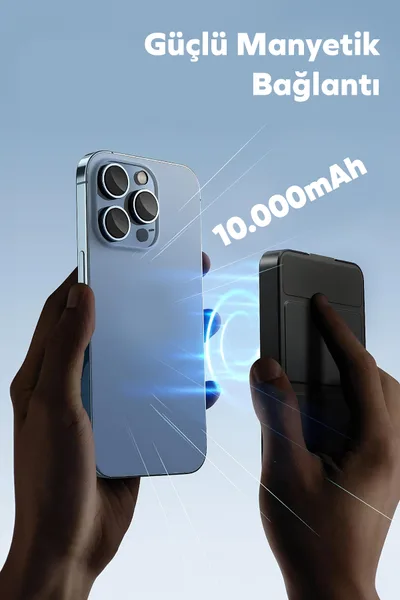 Woyax by Deji Magsafe Powerbank 10000 mAh Hızlı Taşınabilir Şarj Cihazı Siyah — detay