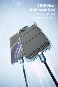 Woyax by Deji Magsafe Powerbank 10000 mAh Hızlı Taşınabilir Şarj Cihazı Beyaz