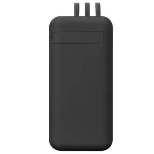 ED275 S-link IP-G14L 10000mAh Gizli Ledli Vantuz+Stand Siyah Dahili Kablolu Taşınabilir Pil Şarj Cihazı Powerbank