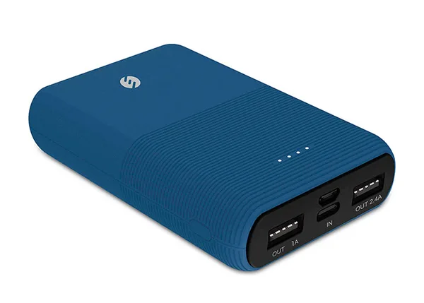 S-link IP-S110 10000mAh 2*Usb Port+Micro+Type C Powerbank Mavi Taşınabilir Pil Şarj Cihazı — detay
