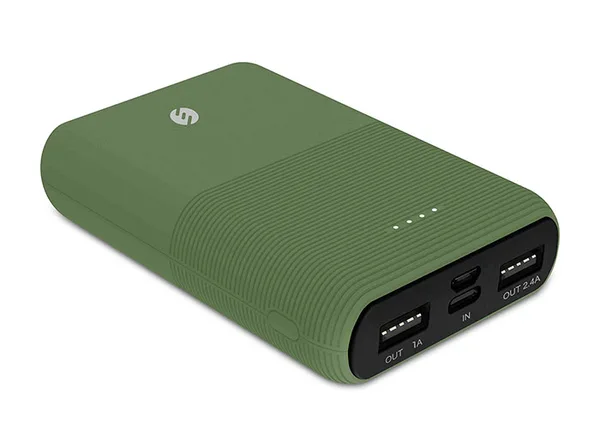 S-link IP-S110 10000mAh 2*Usb Port+Micro+Type C Powerbank Yeşil Taşınabilir Pil Şarj Cihazı — detay
