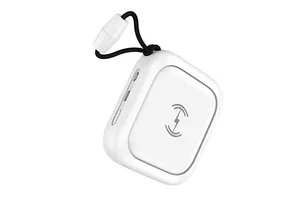 ED279  S-link IP-W12 10000mAh Micro+Type C Girişli Powerbank 2 Usb Port Beyaz Kablosuz Taşınabilir Pil Şarj Cihazı
