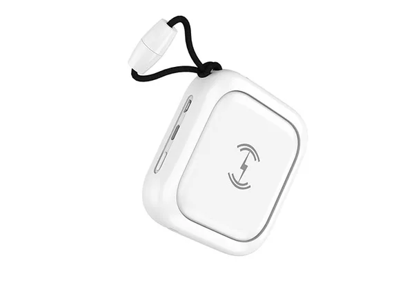 S-link IP-W12 10000mAh Micro+Type C Girişli Powerbank 2 Usb Port Beyaz Kablosuz Taşınabilir Pil Şarj Cihazı — detay