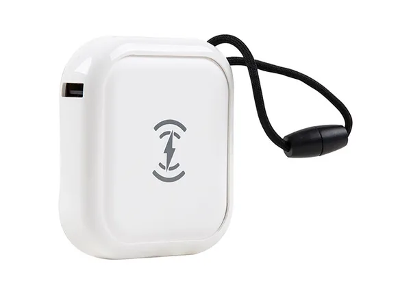 ED279 S-link IP-W12 10000mAh Micro+Type C Girişli Powerbank 2 Usb Port Beyaz Kablosuz Taşınabilir Pil Şarj Cihazı
