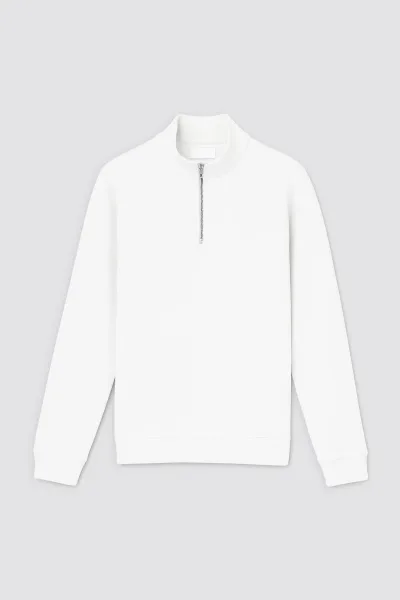 Çeyrek Fermuarlı Süper Yumuşak Sweatshirt — detay