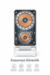Woyax Wireless Kablosuz Şarj Standı Katlanabilir Huawei Watch iPhone Android Telefon Saat Kulaklık Uyumlu