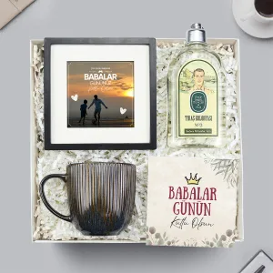 Çerçeve & Tıraş Kolonyası & Porselen Kupa Babaya Hediye Seti