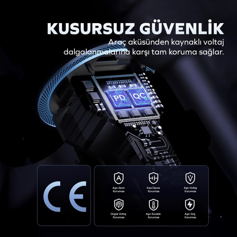 Woyax Araç Şarj Aleti Çakmaklık Type-C + USB Girişli 38W