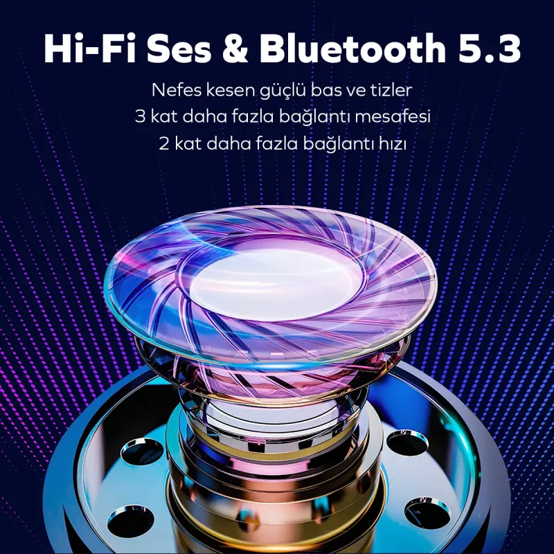 Woyax by Deji Curvy Kablosuz Bluetooth Kulak İçi Kulaklık, HD Mikrofonlu Ultra Hafif, HiFi Ses - Pembe
