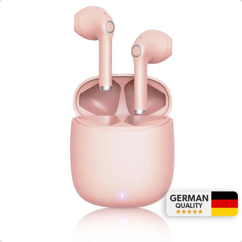 Woyax by Deji Curvy Kablosuz Bluetooth Kulak İçi Kulaklık, HD Mikrofonlu Ultra Hafif, HiFi Ses - Pembe