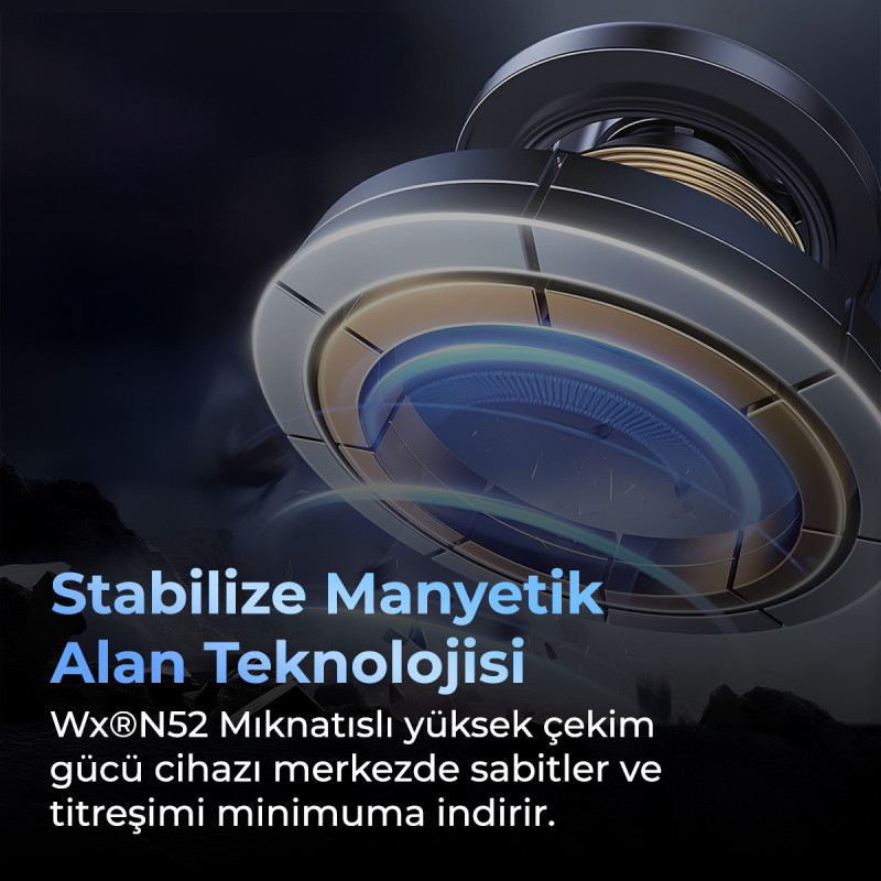Woyax MagSafe Mıknatıslı Kablosuz Soğutmalı Şarjlı ProMag Araç İçi Telefon Tutucu Araba Telefon Tutacağı iPhone/Android