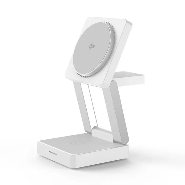 Woyax Wireless QI2 Kablosuz Şarj Standı Katlanabilir Apple iPhone-Watch-AirPods Uyumlu 15W Hızlı Telefon Kulaklık Saat